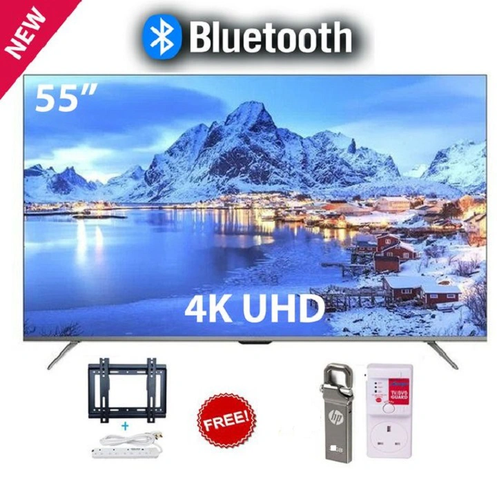 VITRON 55" Inch SMART TV HTC55W  BLUETOOTH 4K UHD TV Television DIGITAL TV,Netflix,Youtube PrimeVideo Bluetooth Enabled INBUILT DECODER 1.5GBRAM,8GBROM WideColor Enhancer VITRON55+ 4 FREE GIFTS