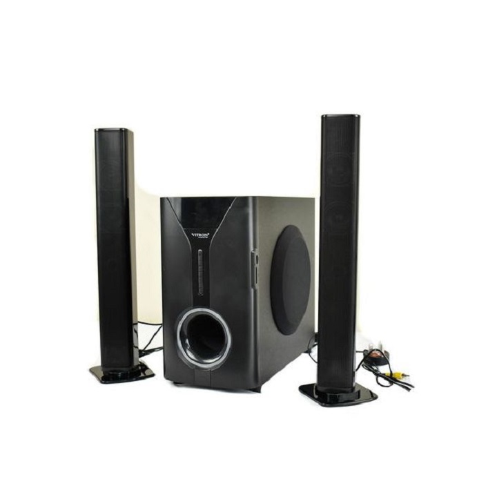 【BIG OFFER】Vitron 2.1CH Multimedia Bluetooth Woofer Speaker System Subwoofer Soundbar BT/USB/SD/FM Subwoofer Home Audilo System Soundbar with Remote Control 9000W V527 Black 9000W v527