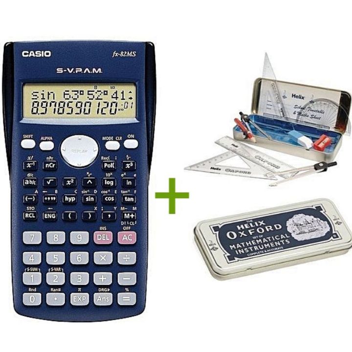 casio scientific calculator + oxford geo set