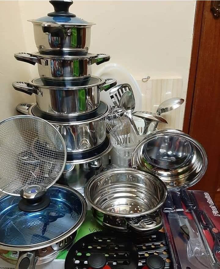 Marwa 30 PCS Stainless Steel Cookware Set