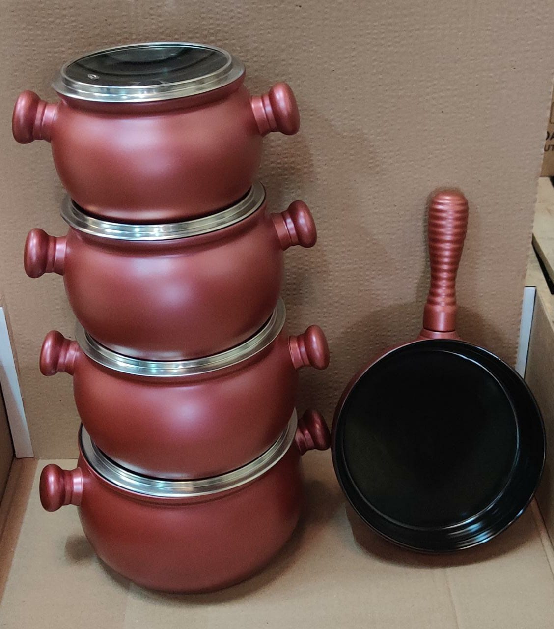 9 Pcs Ceramic Non-stick cooking pots/cookware set