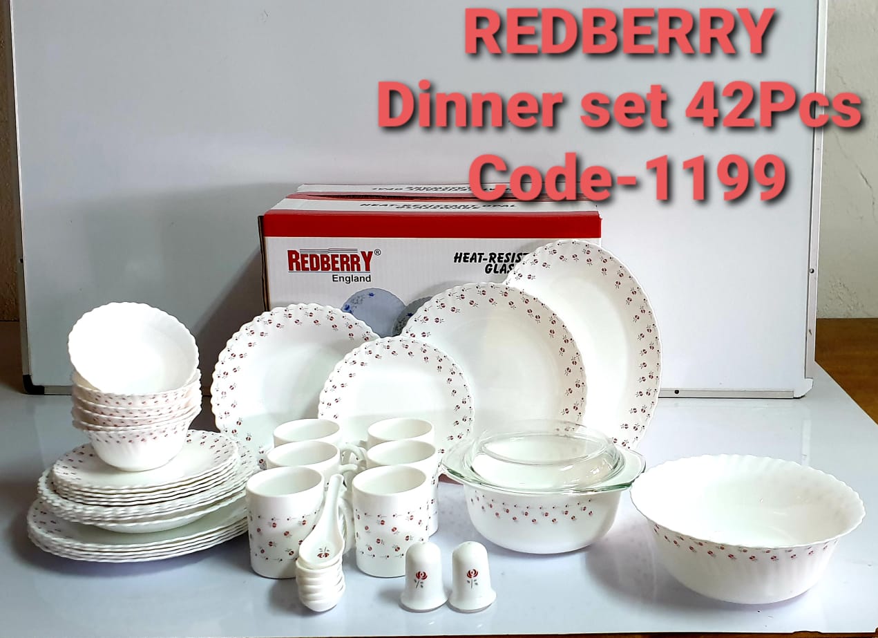 42pcs Redberry dinner set Plates/cups/bowls/sides plates