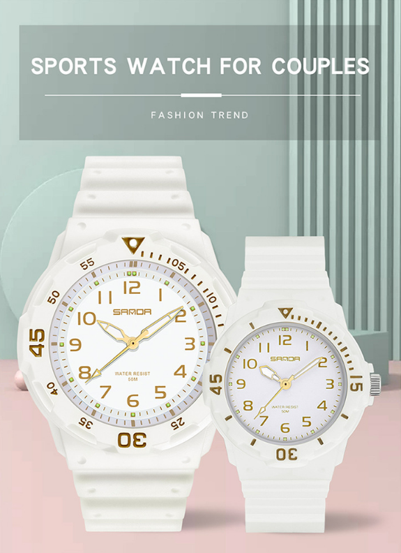 SANDA brand waterproof 30M fashion trend with men&apos;s and women&apos;s watches, lovers&apos; watches