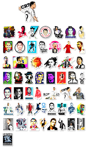 52 cartoon character graffiti stickers luggage laptop car refrigerator waterproof stickers