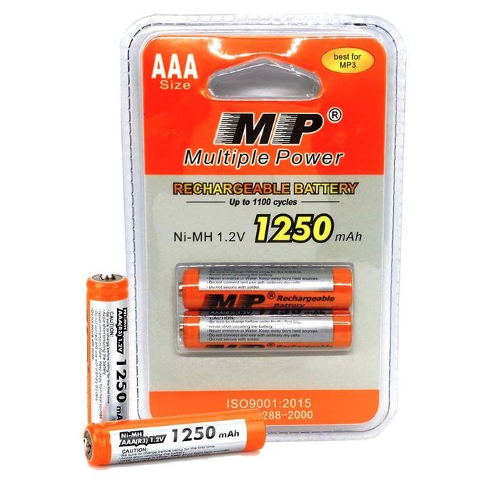Multiple Power Rechargeable AAA Batteries 1.2V 1250mAh – Pack of 4, Long-Lasting, Eco-Friendly"