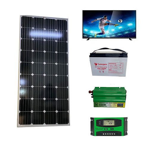 Solar Africa Solar System Full Kit 200w + Free 24" LED Tv