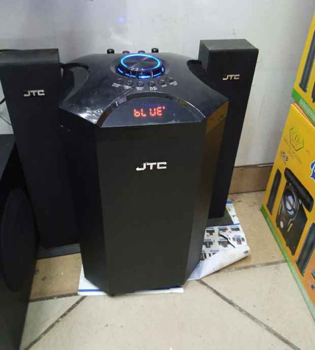 2-1 JTC Heavy Base Bluetooth Woofer/Bluetooth Speaker System Black Default JTC