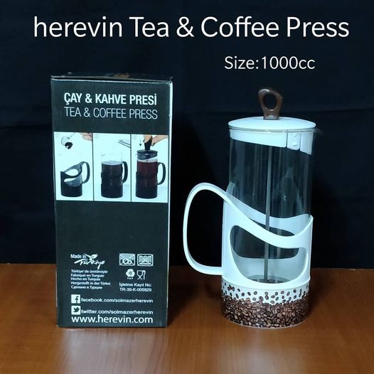 herevin tea and coffee press material acrylic