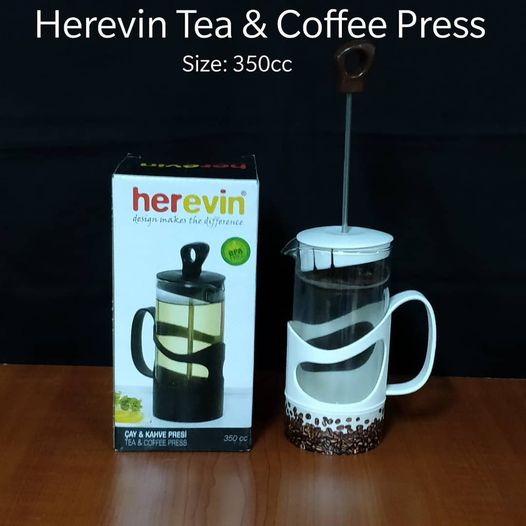 herevin tea and coffee press material acrylic