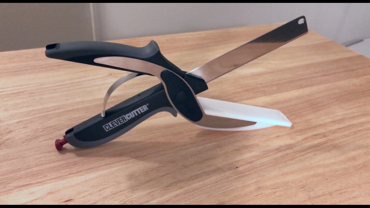 2 in 1 Multifunction Scissors Kitchen Knife Clever Cutter Stainless  Shown in the picture one size