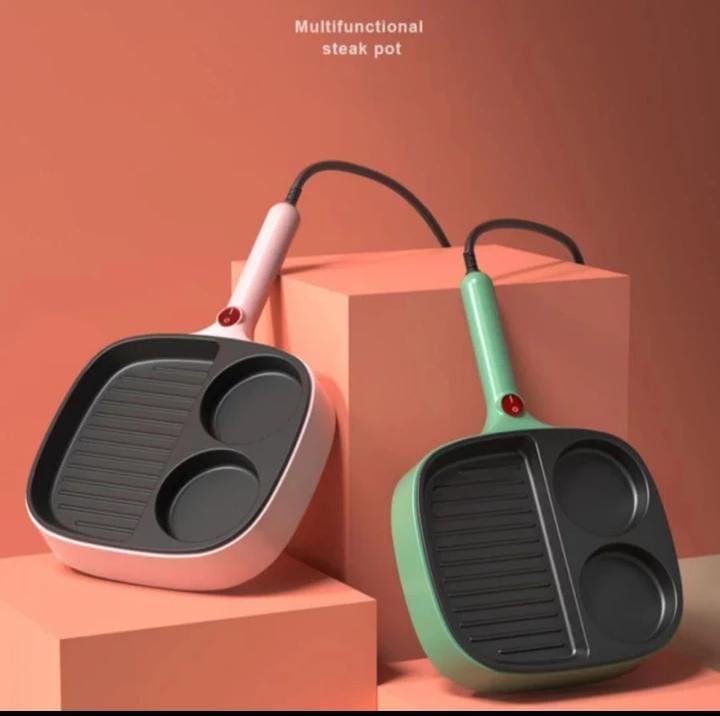 Three slots Electric Mini frying pan