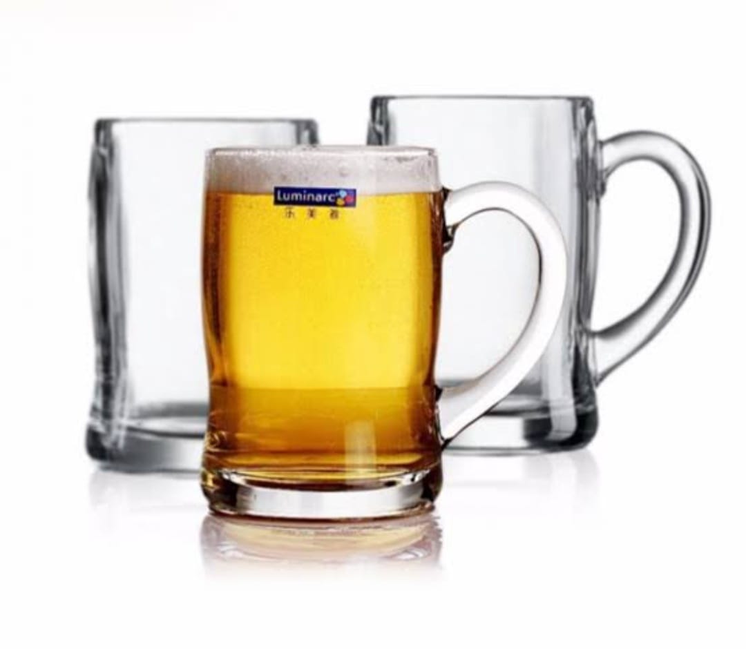 High Quality 6pc Luminarc Benidorm Kitchen Beer Mug 45cl