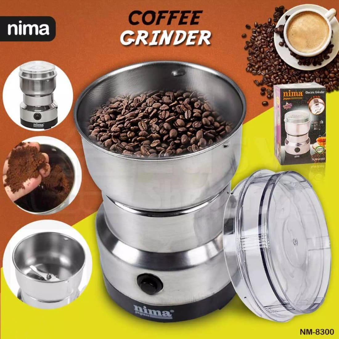 Electric Mini Coffee and Spice grinder