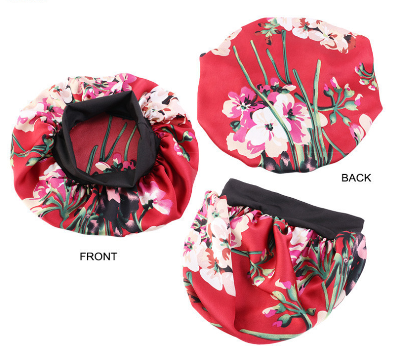 Satin turban hat sleep cap hair accessories silk hat fashion turban headwear night sleep cap brown
