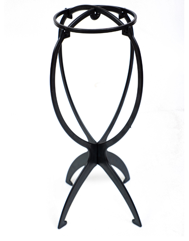 2PCS  portable folding durable wig hat hat holder display tool wig holder barber shop stand BLACK