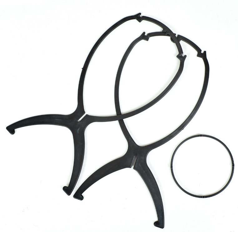 2PCS  portable folding durable wig hat hat holder display tool wig holder barber shop stand BLACK