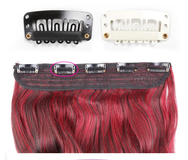 Clip In Hair Extension Wig Clips For Human Hair Bangs Snap Hair Clips For Metal Comb  Black  30 pcs