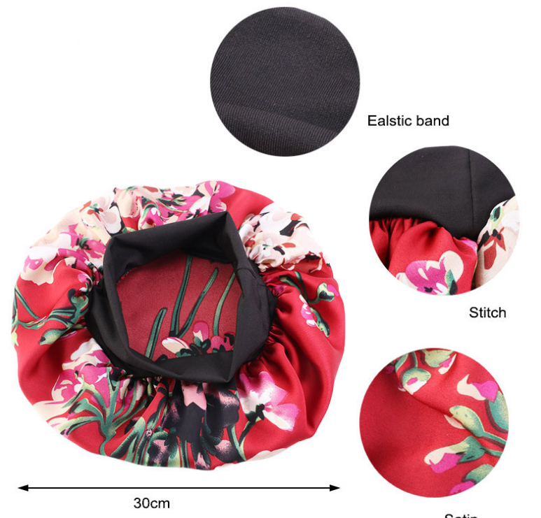 Satin turban hat sleep cap hair accessories silk hat fashion turban headwear night sleep cap brown
