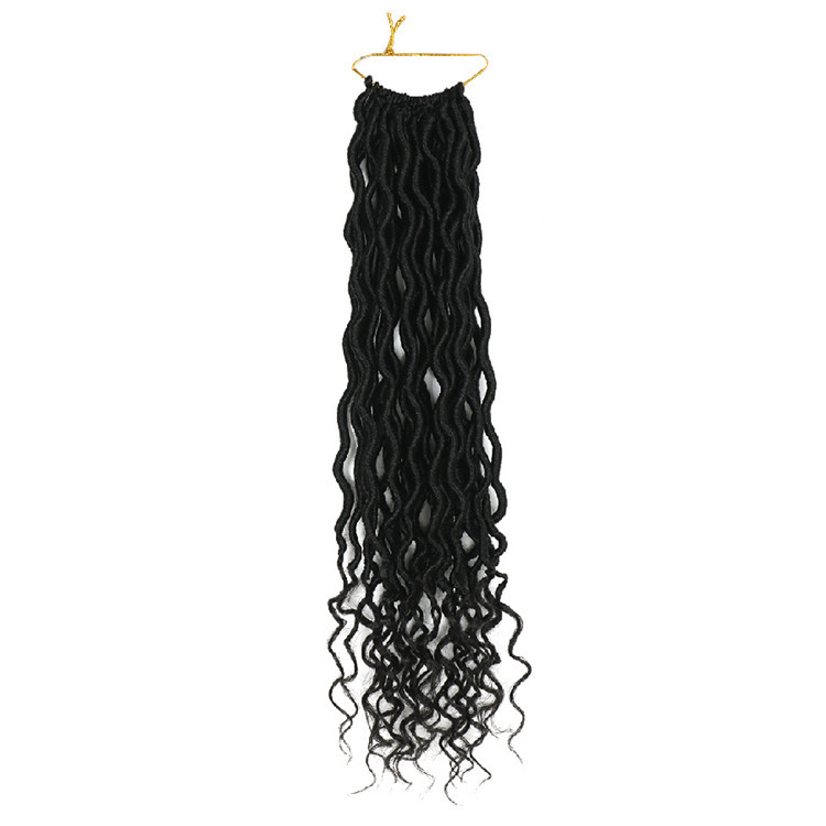 Goddess dirty braid faux locs curly crochet wig woven curly hair fashion star style