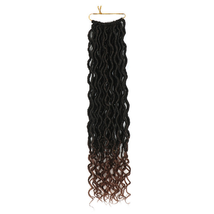 Goddess dirty braid faux locs curly crochet wig woven curly hair fashion star style