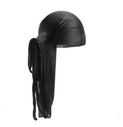 Explosive models for men and women imitation silk long tail turban hat pirate hat sleeping wig hat