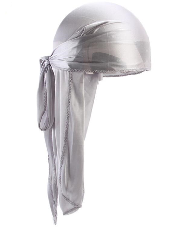 Explosive models for men and women imitation silk long tail turban hat pirate hat sleeping wig hat