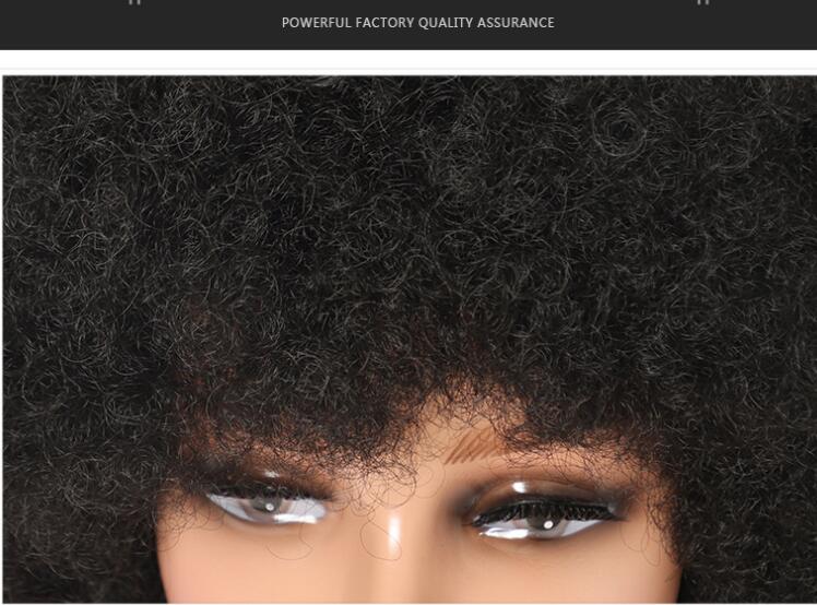 African explosive wig short curly fluffy short explosive head synthetic wig natural wig Black