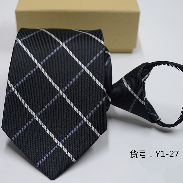 Men&apos;s casual ZIPPER Neckties TIE business dress professional convenience lazy people