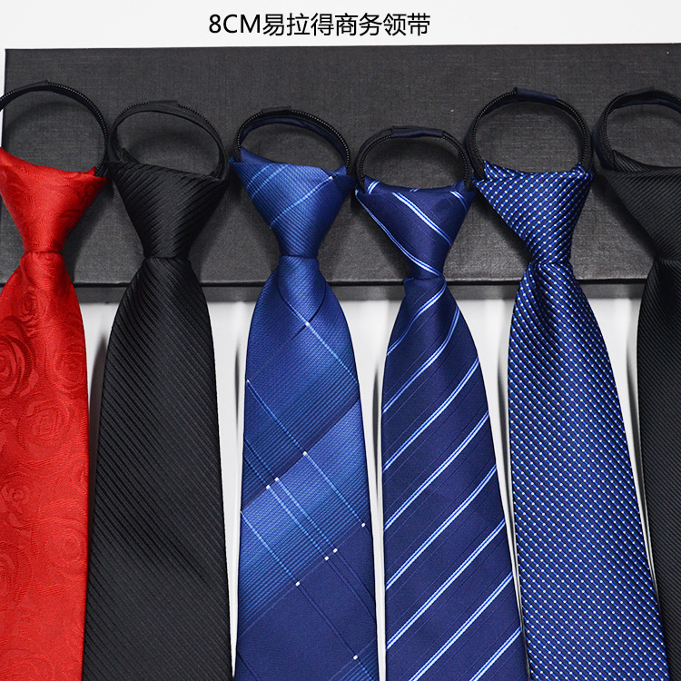 Men&apos;s casual ZIPPER Neckties TIE business dress professional convenience lazy people