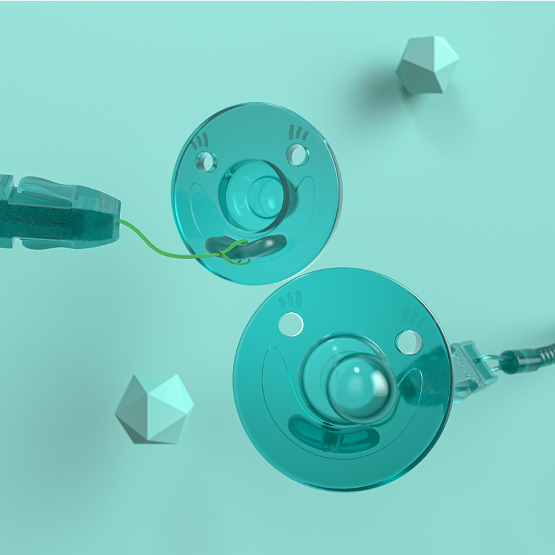 Pacifier chain flat head with baffle to prevent silicone from falling, pacify pacifier Feeding