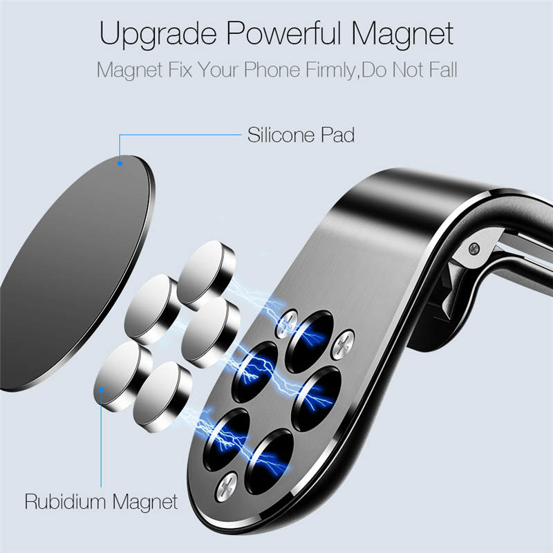 Magnetic Car phone Holder Stand For xiaomi redmi note 5a mi note 8 360 Smart Phone Lens Attachments