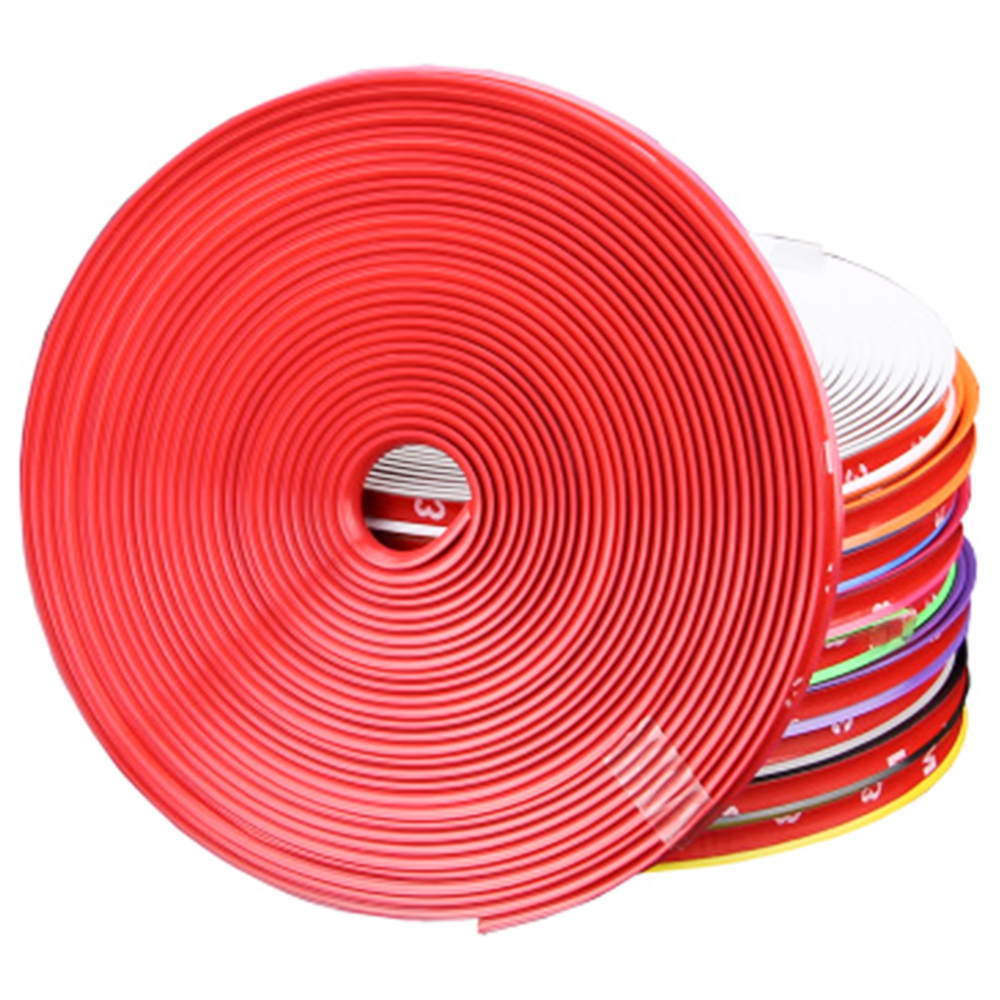 8M/Roll Car Wheel Rims Protector Decor Strip Rubber Moulding Rimblades Car Exterior Accessories
