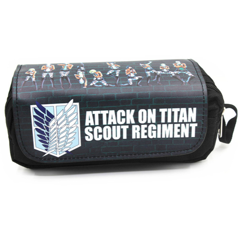 Anime Japanese Cartoon  Attack on Titan Tokyo Ghoul Kids Pencil Bags Make Pencil Cases &amp; Bags