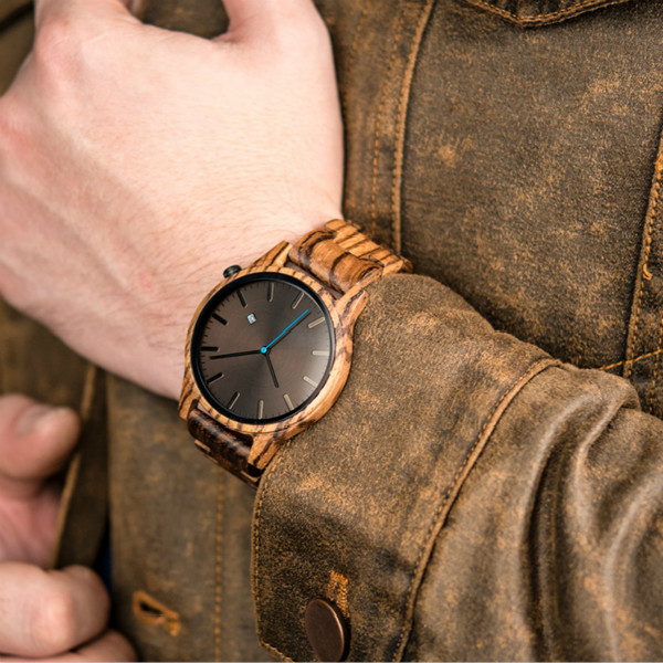 Wood Watch Men Top Brand Luxury Date Display Wooden Timepieces Male Quartz Wristwatches