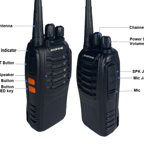 2pcs/lot baofeng BF-888S Walkie talkie Two-way radio set BF 888s UHF 400-470MHz VoIP Phones &amp; Device