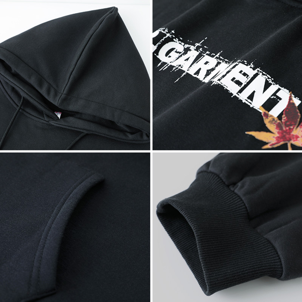 Winter Women Long Black Sweatshirts Casual Coat Cotton Hooded Lady Fashion Tops