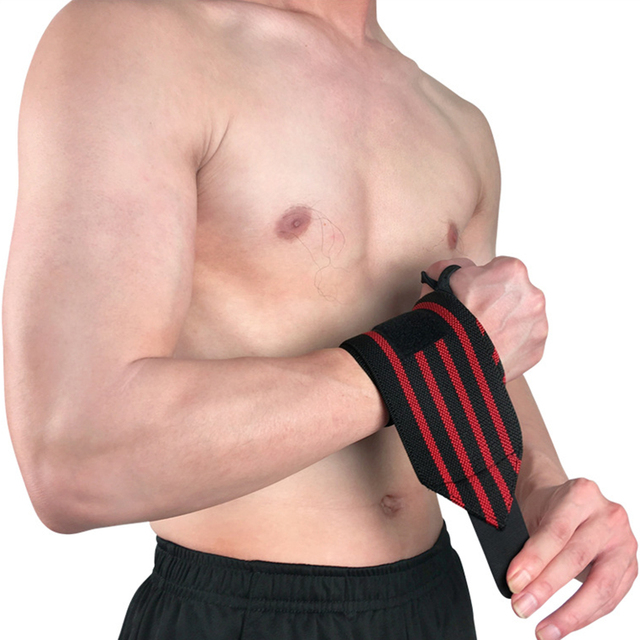 1Pcs Gym Fitness Weightlifting Bracers Powerlifting Wristband Support Elastic  Sports Accessories