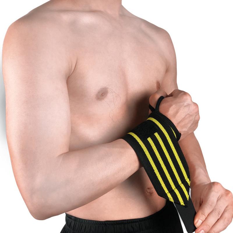 1Pcs Gym Fitness Weightlifting Bracers Powerlifting Wristband Support Elastic  Sports Accessories