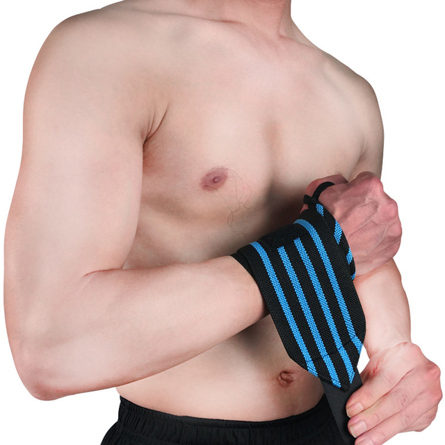 1Pcs Gym Fitness Weightlifting Bracers Powerlifting Wristband Support Elastic  Sports Accessories
