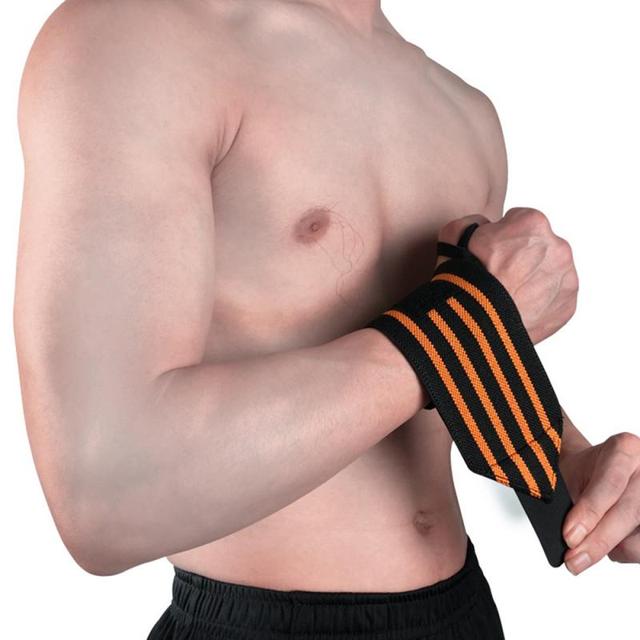 1Pcs Gym Fitness Weightlifting Bracers Powerlifting Wristband Support Elastic  Sports Accessories