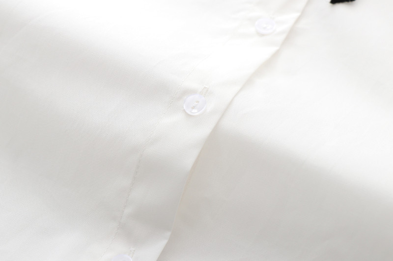 HSA 2021 white blouse women long sleeve cotton womens tops and blouses sweet Peter pan  Tops