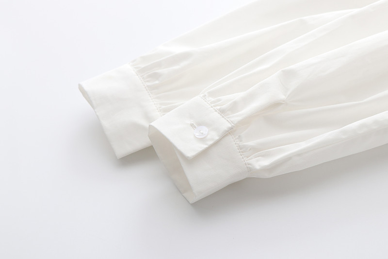 HSA 2021 white blouse women long sleeve cotton womens tops and blouses sweet Peter pan  Tops