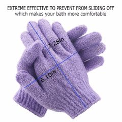 Glove For Shower Scrub Gloves Massage Sponge Moisturizing SPA Foam Bathroom Products pink one size Purple one size