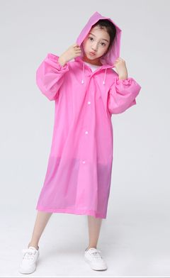 Keconutbear Fashion EVA Children Raincoat Thickened Waterproof Rain Coat Kids Clear Others blue Pink one size