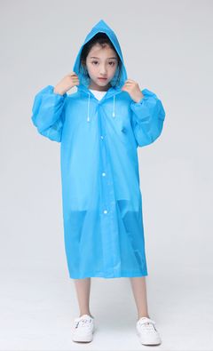 Keconutbear Fashion EVA Children Raincoat Thickened Waterproof Rain Coat Kids Clear Others blue Blue one size