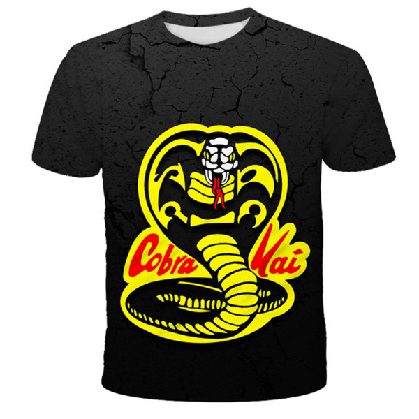 Fashion Children Clothes Thai Venomous Snake Cobra Kai T Shirt teens Crewneck Casual T-shirts & Polos