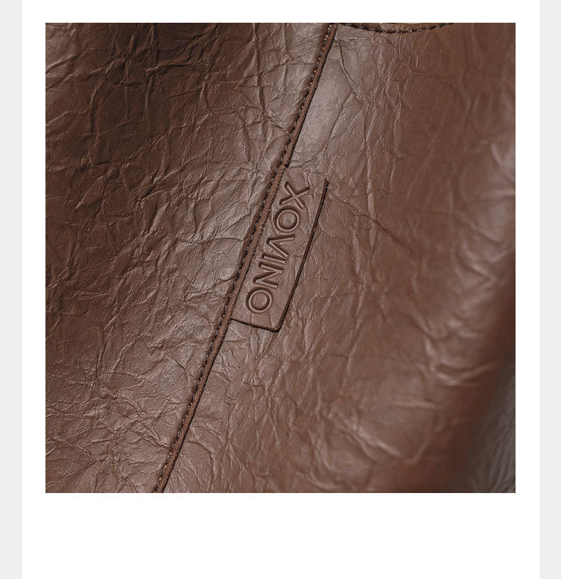 Vintage Bucket Bag PU Leather Handbag Messenger Large Capacity Shopping Bag