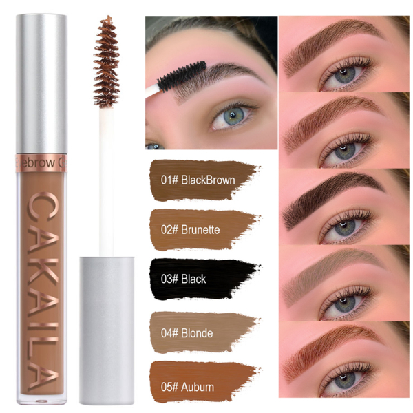 Brand Long Lasting Waterproof Henna Eyebrow Liquid Cream Tattoo Brow Tint Black Brown Makeup