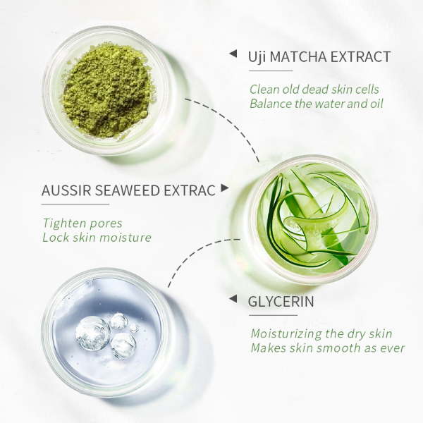 Matcha Peeling Gel 60g Gentle Oil Control Body Face Scrub Cleansing Pores Treatment Acne Remove Skin Care