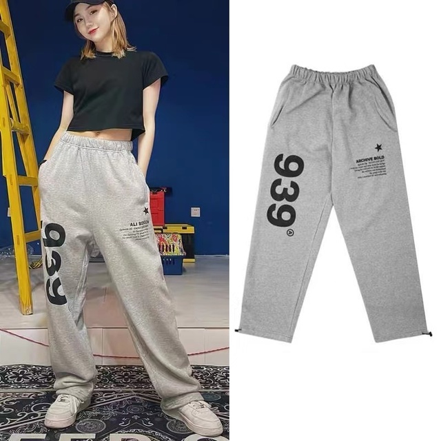 Oversized Text Women pants Black Jogging Sweatpants Women for pants Baggy Sports Pants Jogger High Waist  Trousers & Leggings